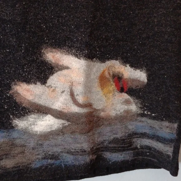 Anthropologie Troubadour Odette abstract swan knit wool skirt - Picture 4 of 8